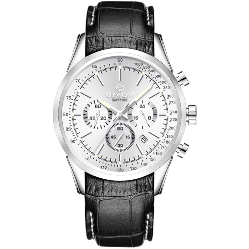 Zegarek Męski Giewont Chronograph Sapphire Srebrny GW7650-A1