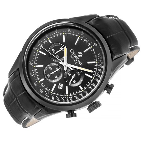 Zegarek Męski Giewont Chronograph Sapphire Czarny GW7650-A4