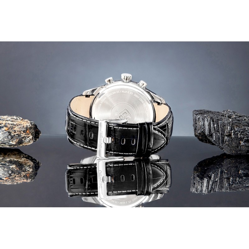 Zegarek Męski Giewont Chronograph Sapphire Srebrno Niebieski GW7650-A3