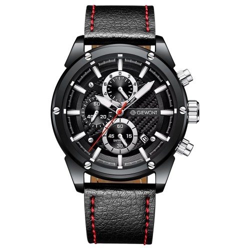 Zegarek Męski Giewont Chronograph Sapphire Czarny GW8810-A1