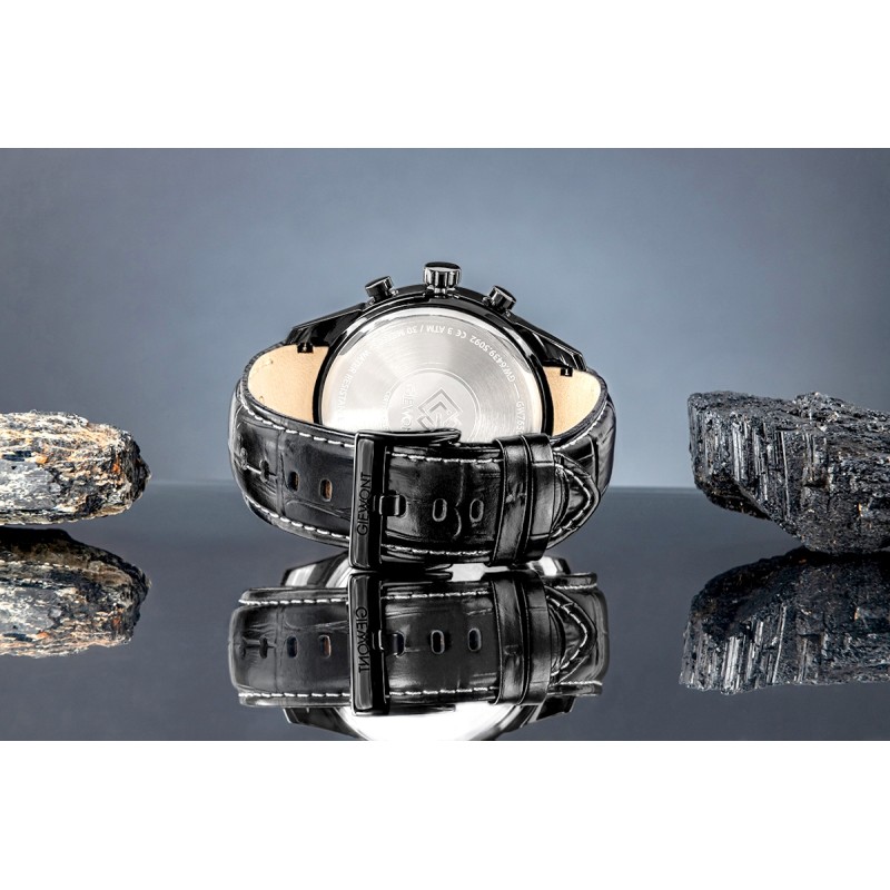 Zegarek Męski Giewont Chronograph Sapphire Czarny GW7650-A4