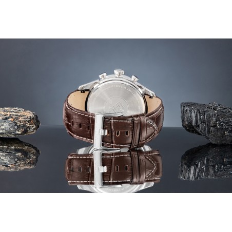 Zegarek Męski Giewont Chronograph Sapphire Srebrno Niebieski GW7650-A5