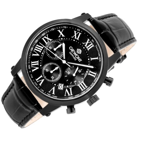 Zegarek Męski Giewont Chronograph Sapphire Czarny GW6260-A3