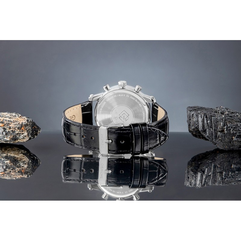 Zegarek Męski Giewont Chronograph Sapphire Srebrno Niebieski GW6260-A4