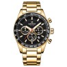 Zegarek Męski Giewont Chronograph Sapphire Złoto Czarny GW9140-B4