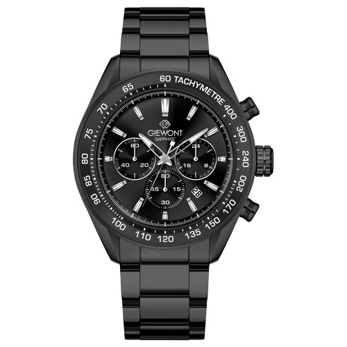 Zegarek Męski Giewont Chronograph Sapphire Czarny GW9580-B2