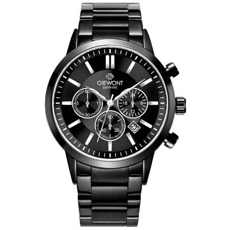 Zegarek Męski Giewont Chronograph Sapphire Czarny GW8510-B2
