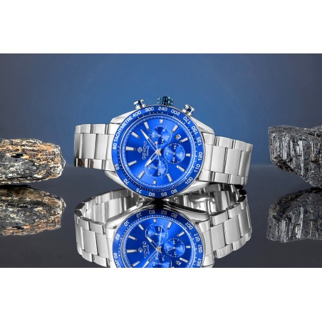 Zegarek Męski Giewont Chronograph Sapphire Srebrno Niebieski GW9580-B3