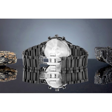 Zegarek Męski Giewont Chronograph Sapphire Czarny GW8510-B2