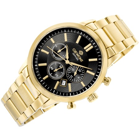Zegarek Męski Giewont Chronograph Sapphire Złoto Czarny GW8510-B5