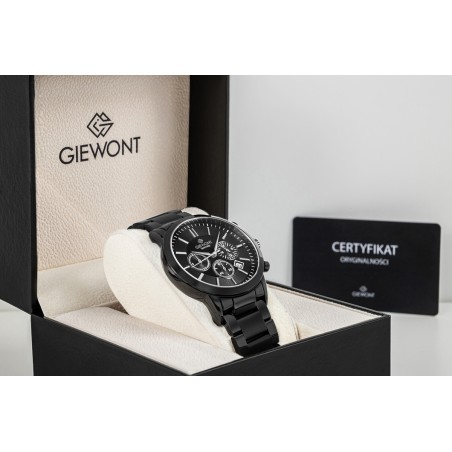 Zegarek Męski Giewont Chronograph Sapphire Czarny GW8510-B2
