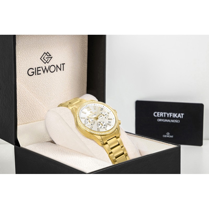Zegarek Damski Giewont Sapphire Złoto Srebrny GW3670-B2