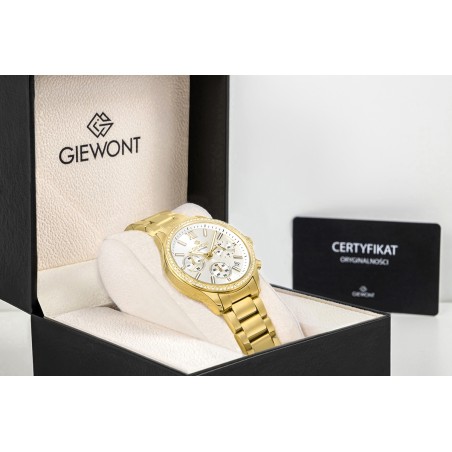 Zegarek Damski Giewont Sapphire Złoto Srebrny GW3670-B2