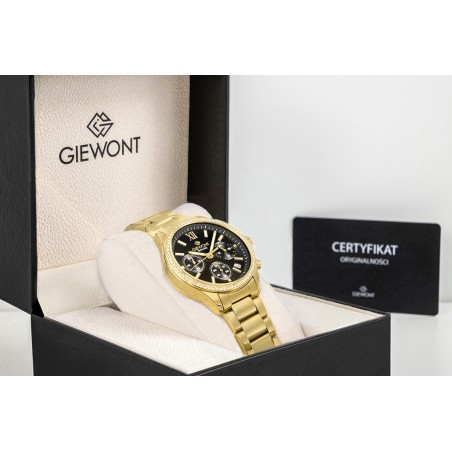 Zegarek Damski Giewont Sapphire Złoto Czarny GW3670-B3