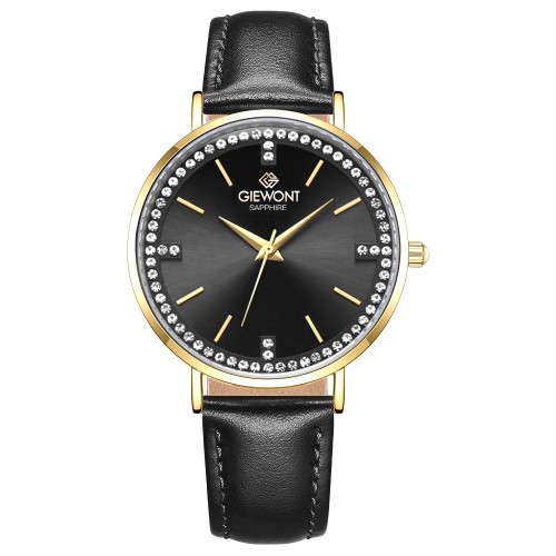 Zegarek Damski Giewont Sapphire Złoto Czarny GW5390-A4