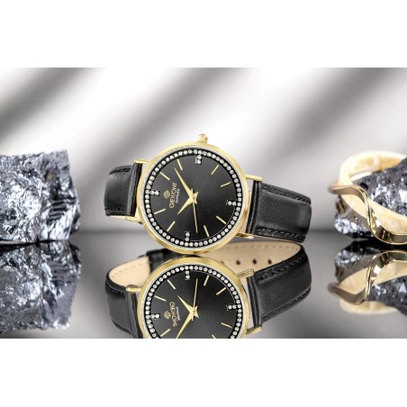 Zegarek Damski Giewont Sapphire Złoto Czarny GW5390-A4