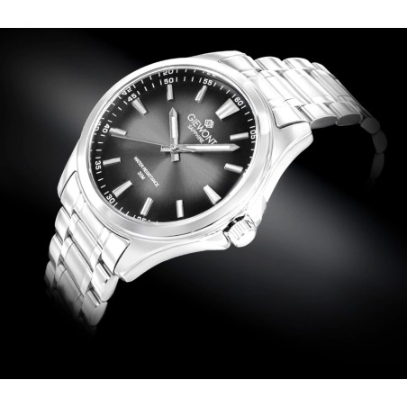 Zegarek Męski Giewont Elegance Sapphire Srebrno Czarny GW5160-B2
