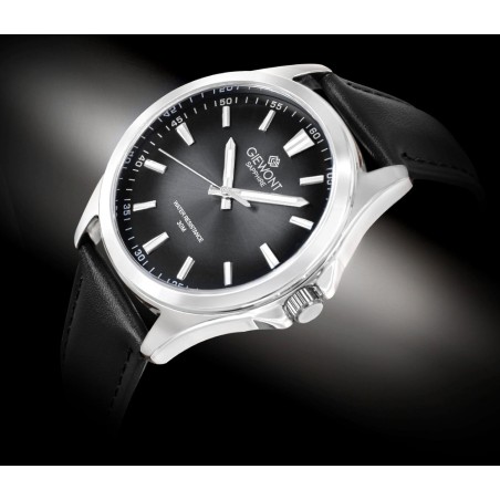 Zegarek Męski Giewont Elegance Sapphire Czarny GW5160-A2