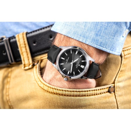 Zegarek Męski Giewont Elegance Sapphire Czarny GW5160-A2