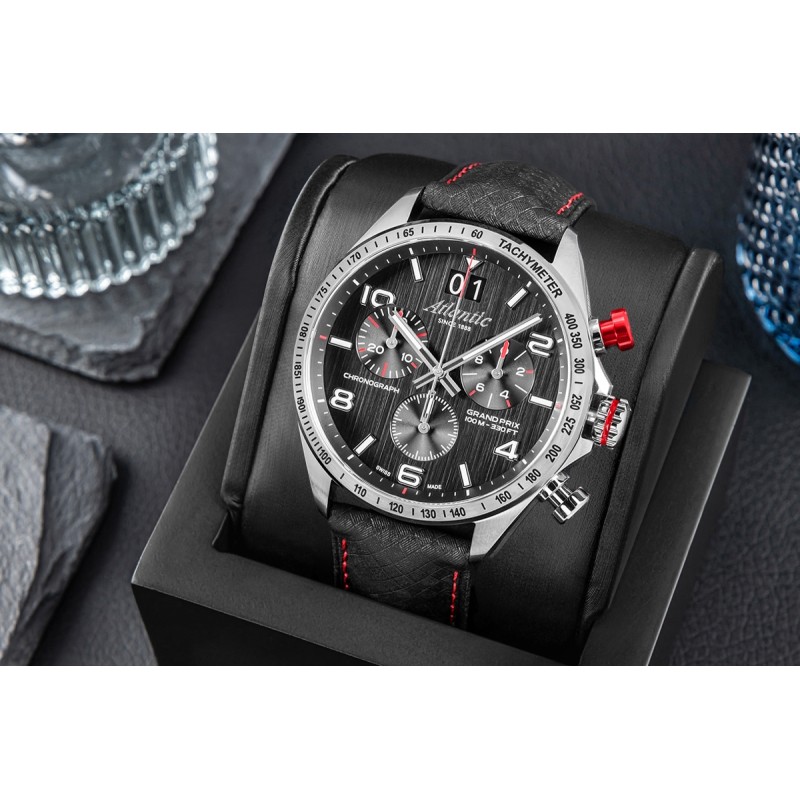 Zegarek Męski Atlantic Grand Prix Chrono 55463.41.65 + BOX