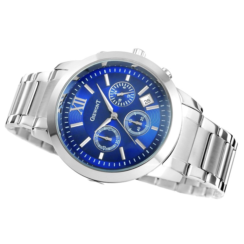 Zegarek Męski GIEWONT Apex Chrono GW6480-2 Chronograf Silver/Blue