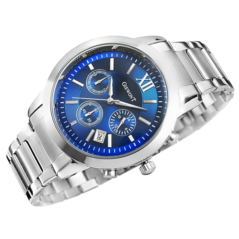 Zegarek Męski GIEWONT Apex Chrono GW6480-2 Chronograf Silver/Blue