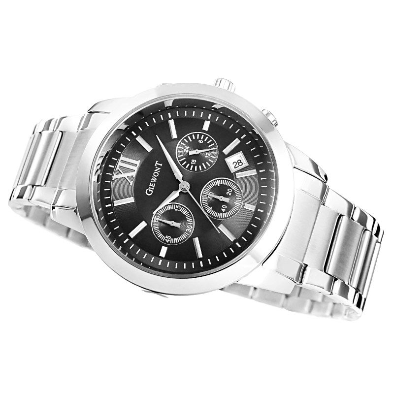 Zegarek Męski GIEWONT Apex Chrono GW6480-1 Chronograf Silver/Black