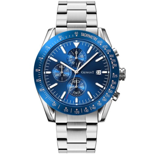 Zegarek Męski GIEWONT PrimeChrono GW8620-2 Chronograf Silver/Blue